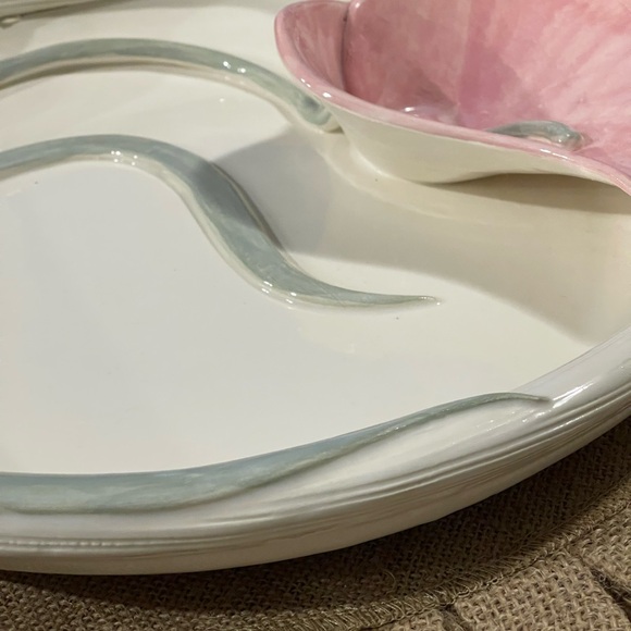 Vintage Cala Lilly Handpainted Handcrafted Ceramic Serving...